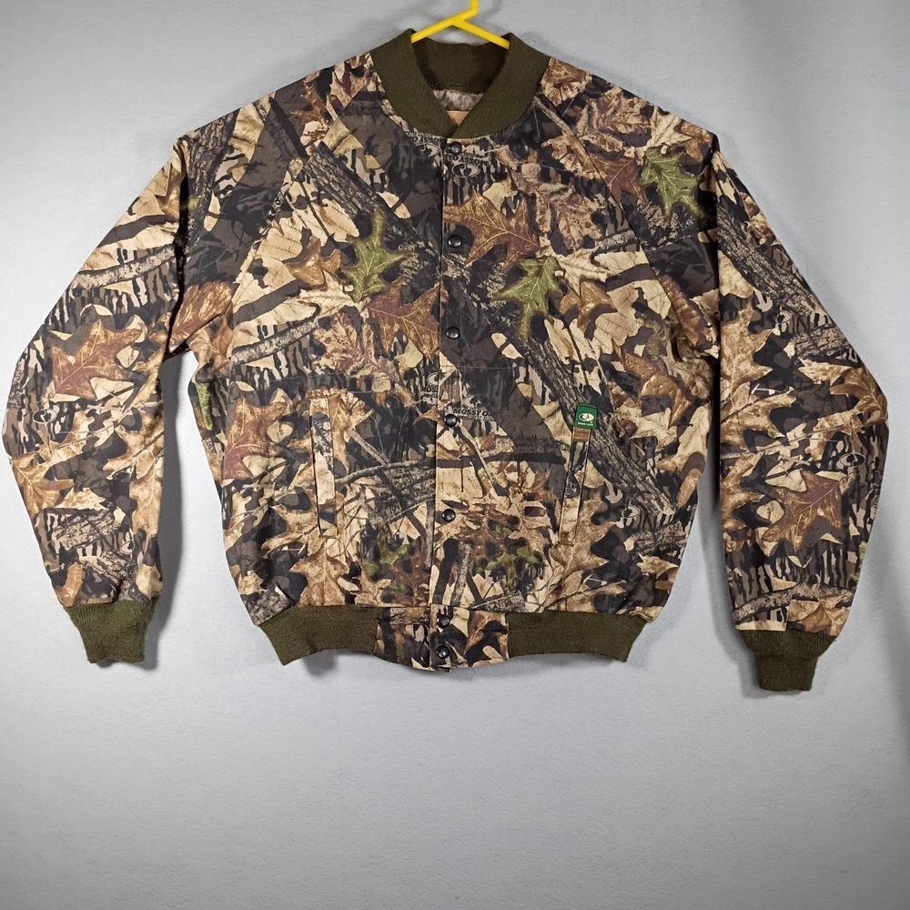Mossy Oak Jacket Mens 3XL Camo Forest Floor‎ Hunting Made In USA - Bomber